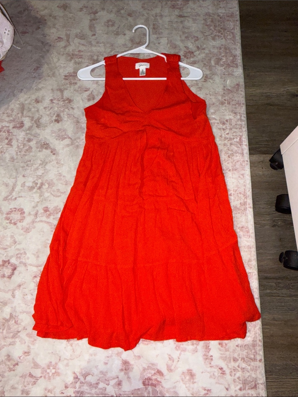 Red Sleeveless Women's Dress - Casual Summer Style
